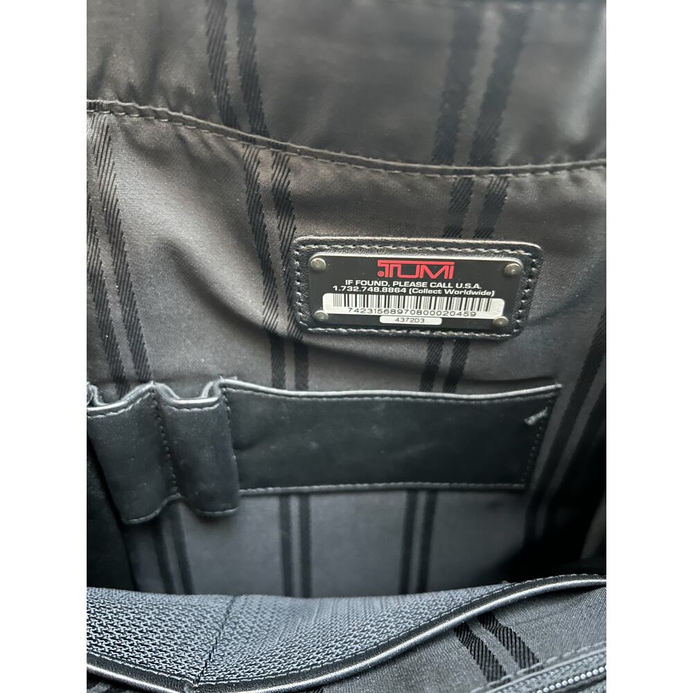 Tumi Bag Purse Nylon Ballistic Tote Leather Work Black Shoulder Classic Travel - Picture 6 of 7